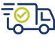 Distributor truck icon.